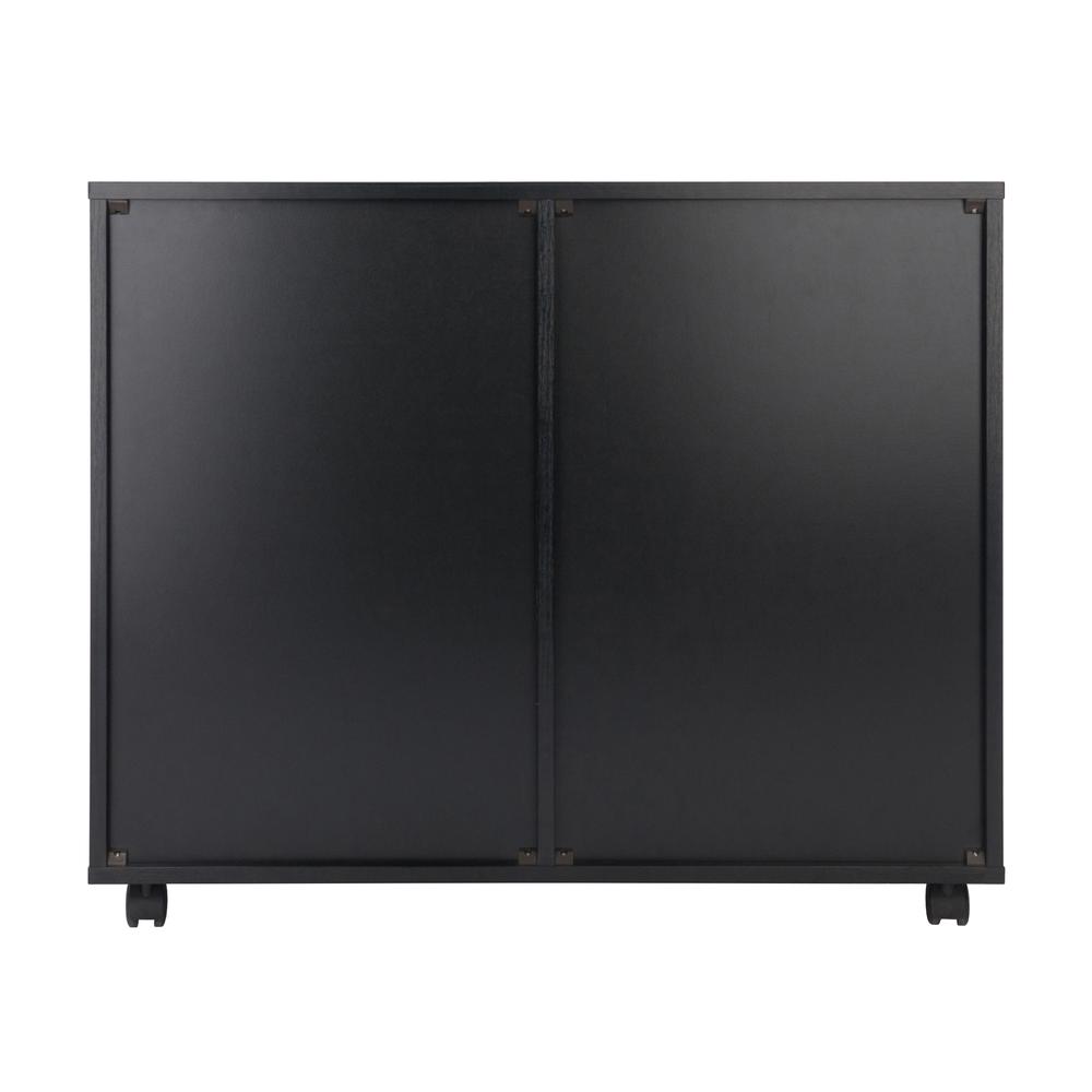 Halifax 2 Section Mobile Storage Cabinet, Black