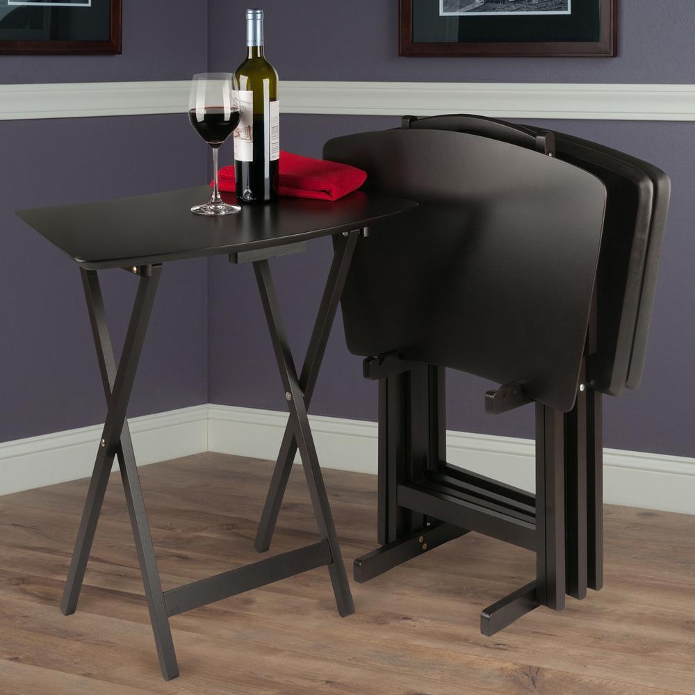 Anila 5-Pc Set Fan Shape Snack Table Coffee Finish