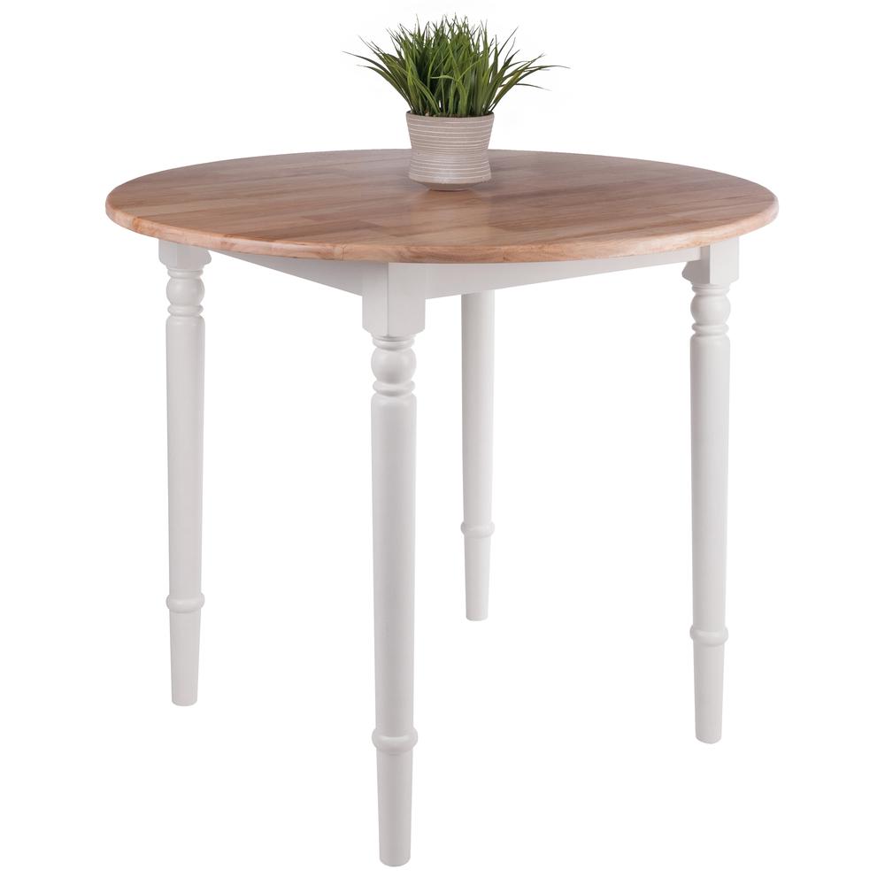 Sorella Round Drop Leaf Table Natural/White Finish