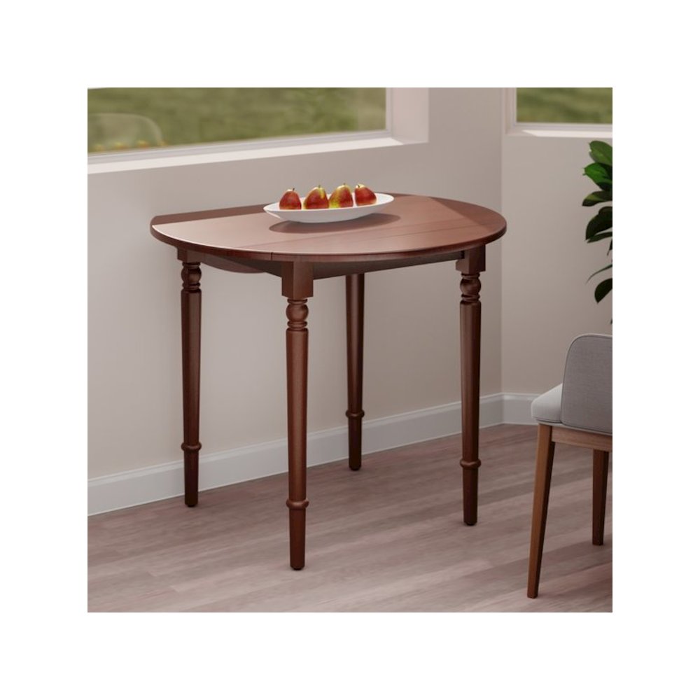 Sorella Round Double Drop Leaf Dining Table, Walnut