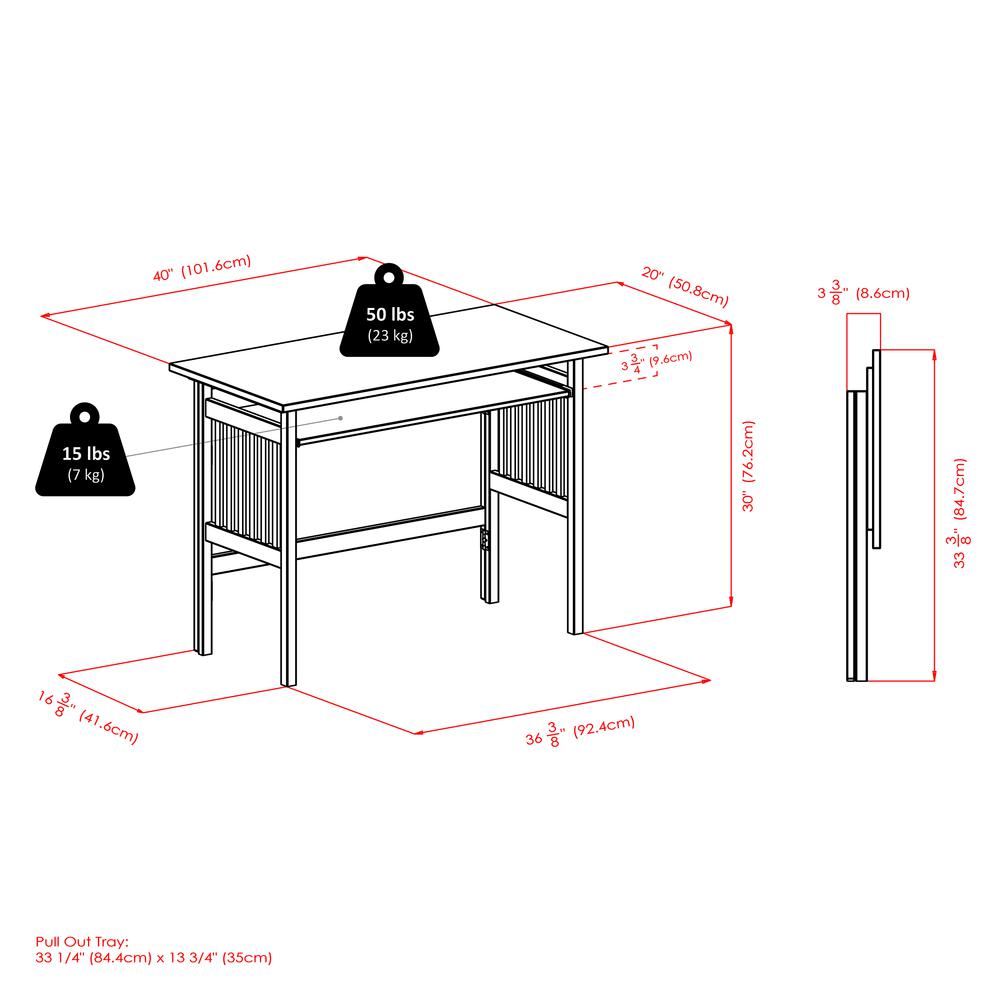Computer Desk with computer key board, Foldable