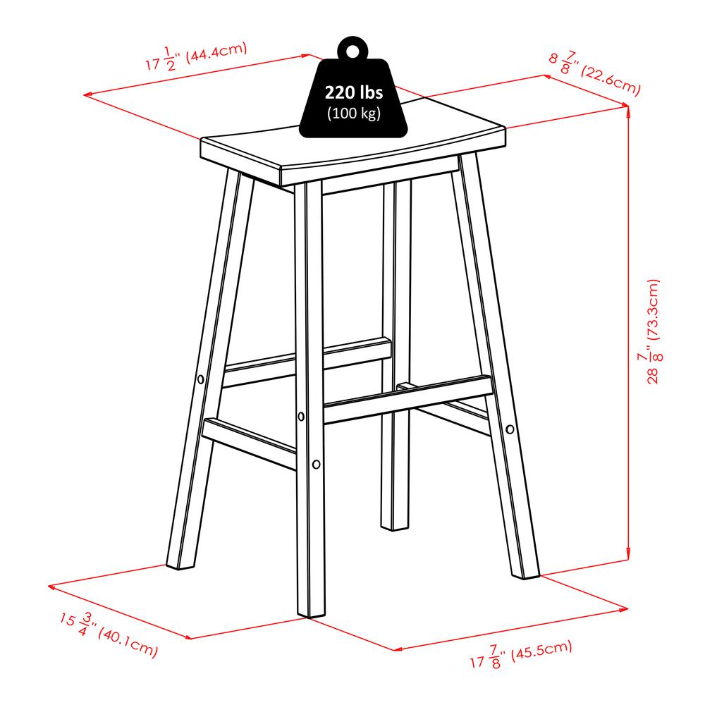 Satori 29" Saddle Seat Bar Stool Beech