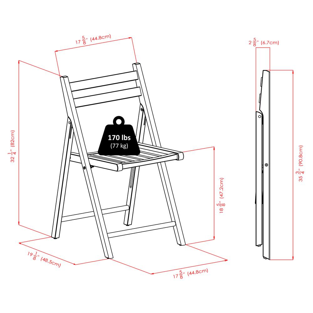 Robin 4-PC Folding Chair Set Natural