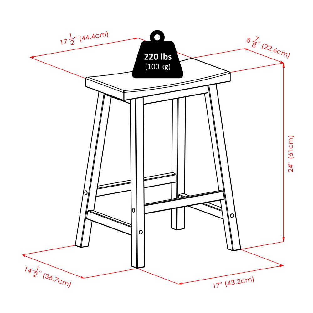 Sally 3-Pc Breakfast Table Set with 2 Saddle Seat Stools