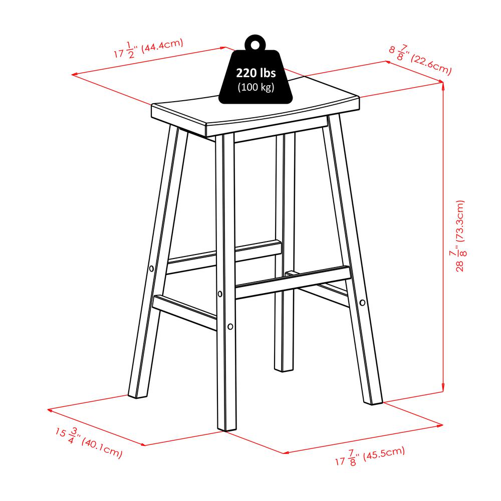 Parkland 3-Pc Square High/Pub Table Set with 2 Saddle Seat Stools