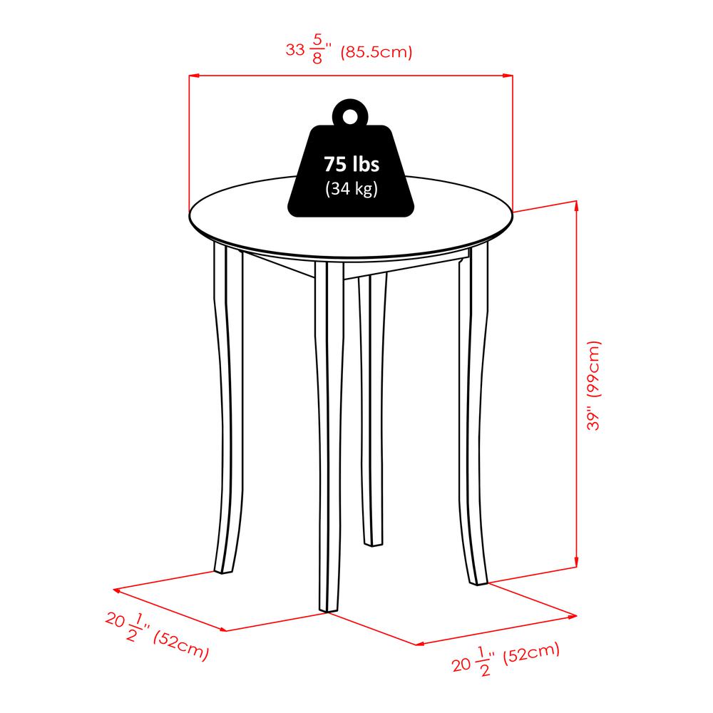 Fiona Round 3-Pc High/Pub Table Set