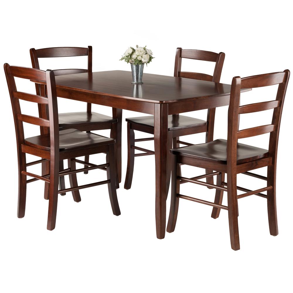 Inglewood 5-PC Set Dining Table w/ 4 Ladderback Chairs