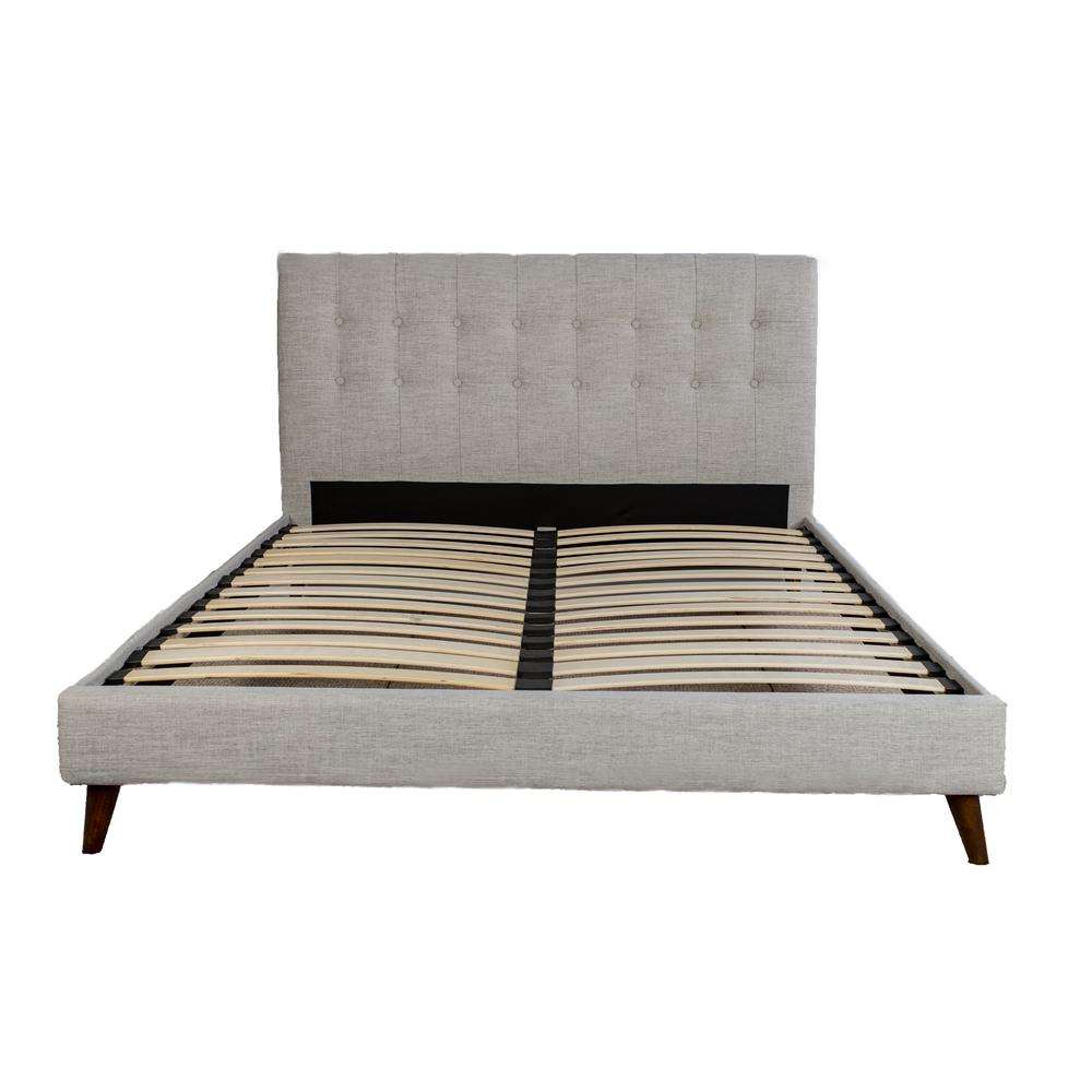 Myla Upholstered Queen Bed In A Box W/ Nightstands