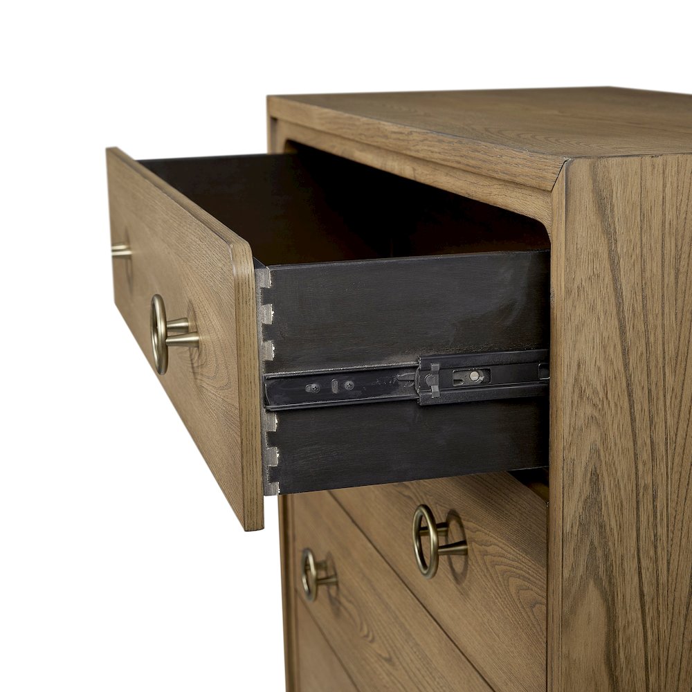 Aurora 5 Drawer Chest - Latte
