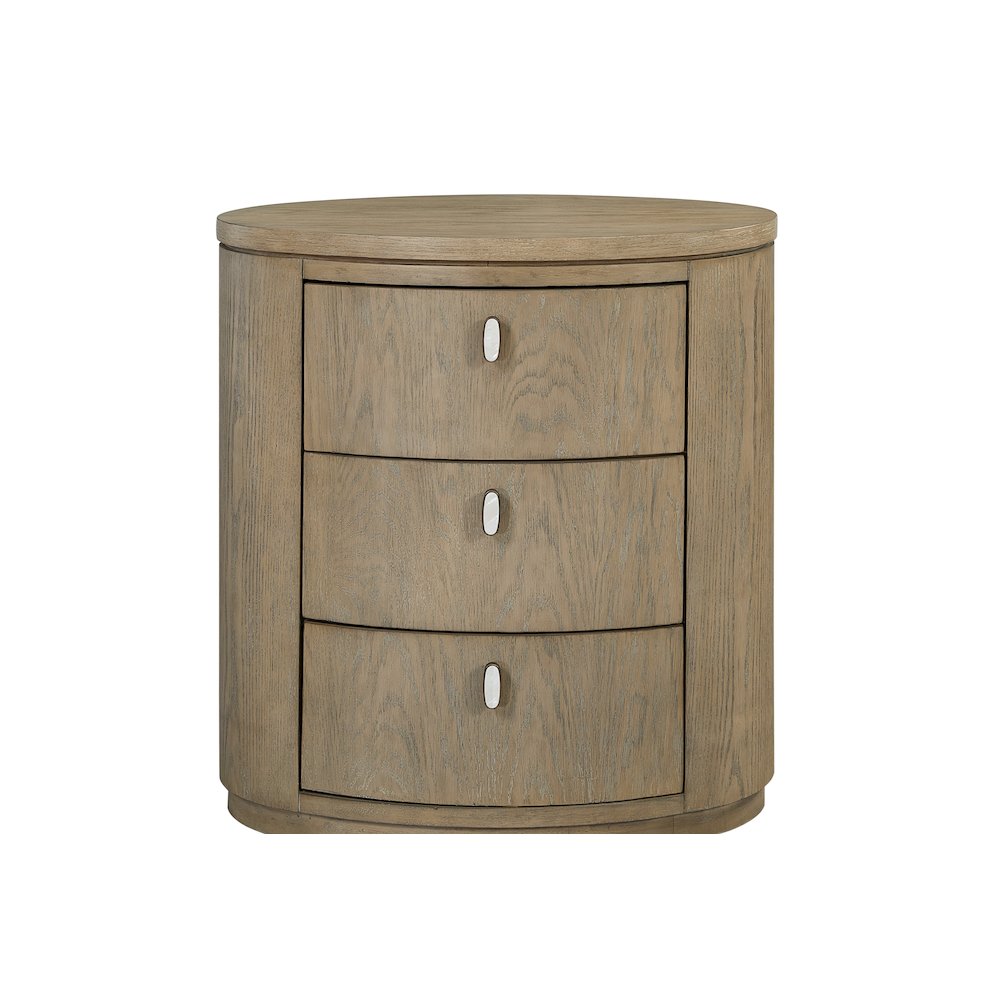 Transitional Elements Oval Nightstand - Toffee
