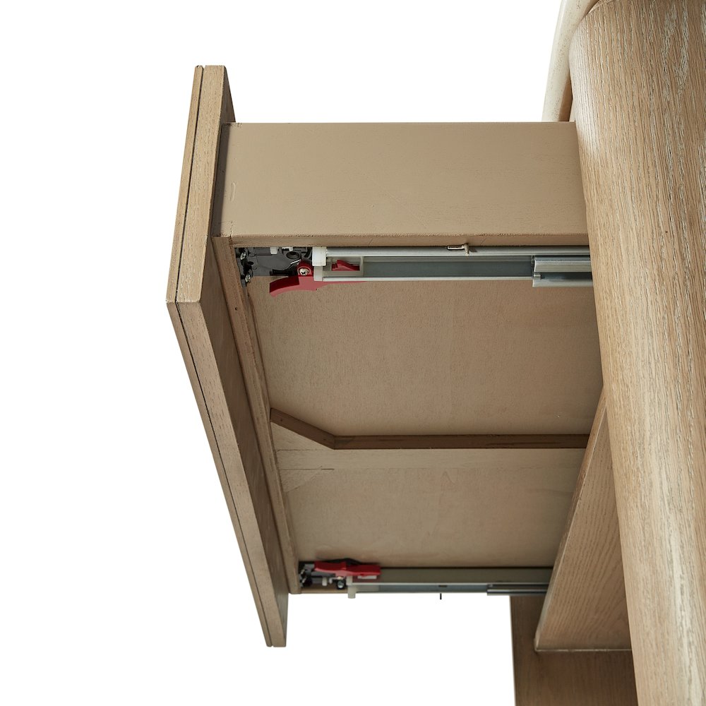 Elements Two Drawer Nightstand with Oak Veneer Drawer Fronts - Toffee