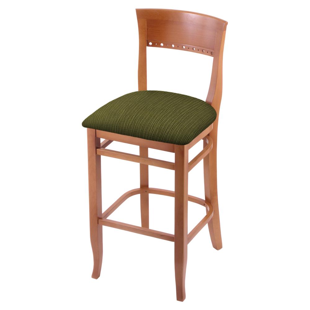 3160 30" Bar Stool with Medium Finish and Graph Parrot Seat