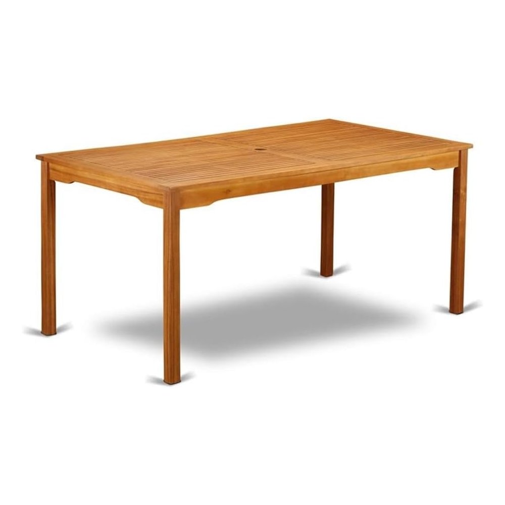 Wooden Patio Table Natural Oil, BCMTRNA