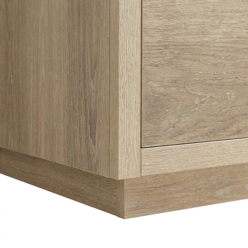 PVC Plywood Small Bathroom Vanity with Integral Square Sink Top with Storage