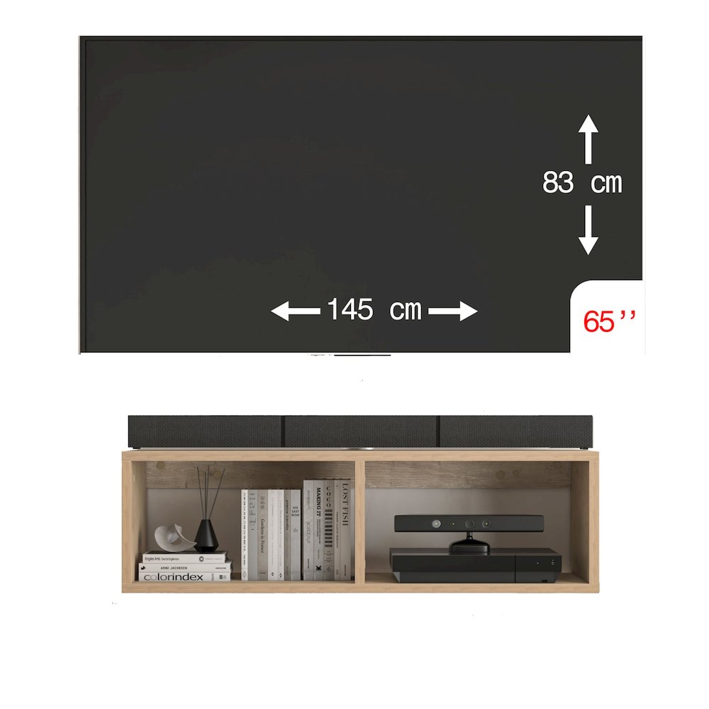 Floating TV Stand & Floating Entertainment Center (36 Inch, 2 Shelf)