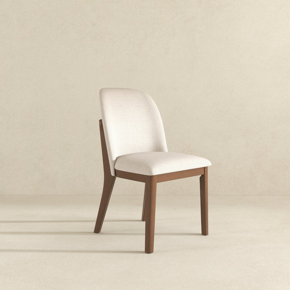 Kaitlyn Beige Fabric Dining Chair (Set Of 2)
