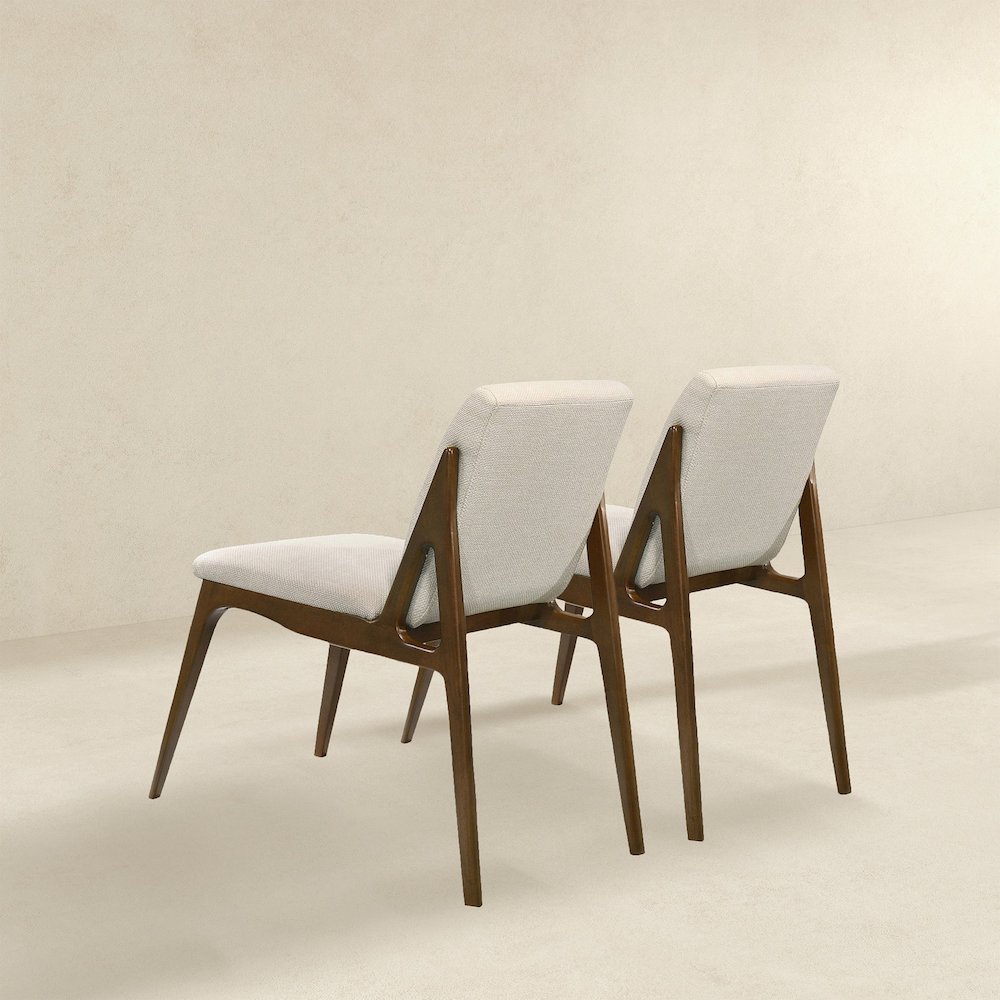 Grivelle Cream Fabric Dining Chair (Set Of 2)