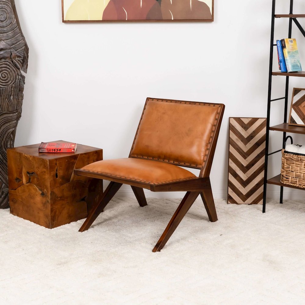 Colin Tan Genuine Leather Lounge Chair