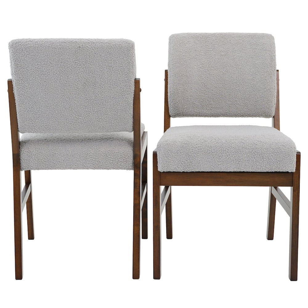 Caldwell Light Grey Boucle Dining Chair - Set of 2