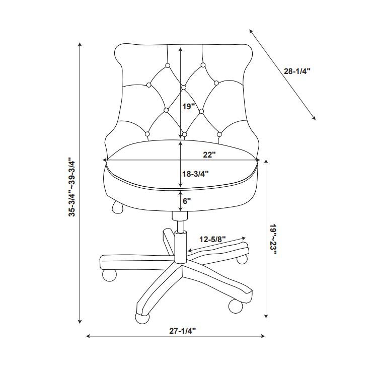 Sinclair Office Chair, Floral