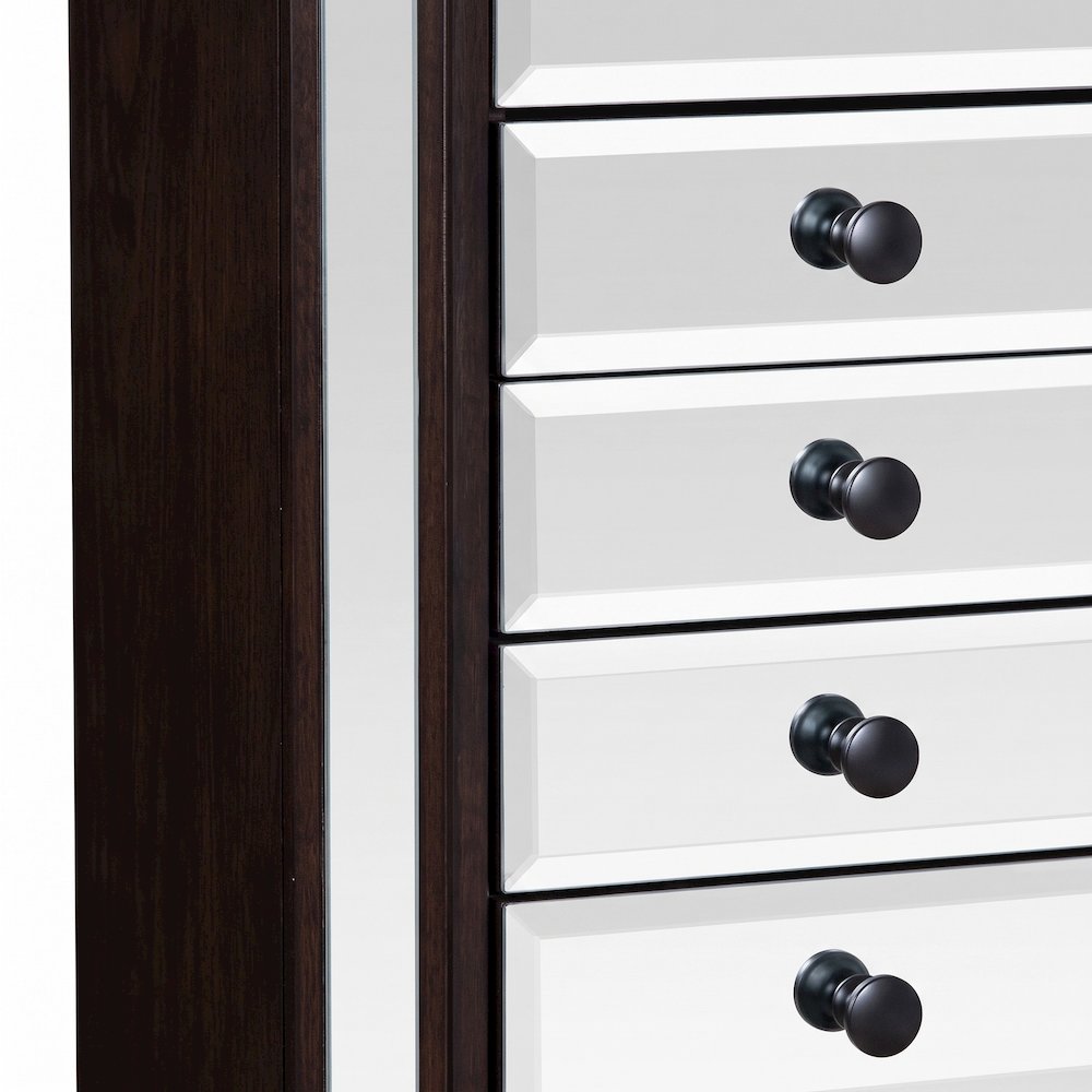 FurniFact Jewelry Armoire, Brown