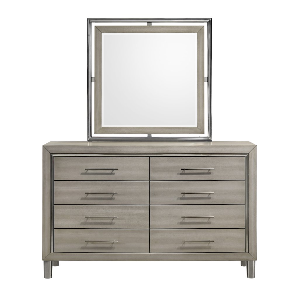 New Classic Furniture Lennox 5Pc Wood Queen Bedroom Set w Chest in Gray