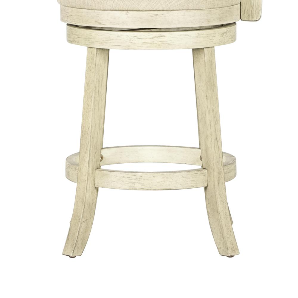 York White Solid Wood Swivel Counter Stool (Set of 2)