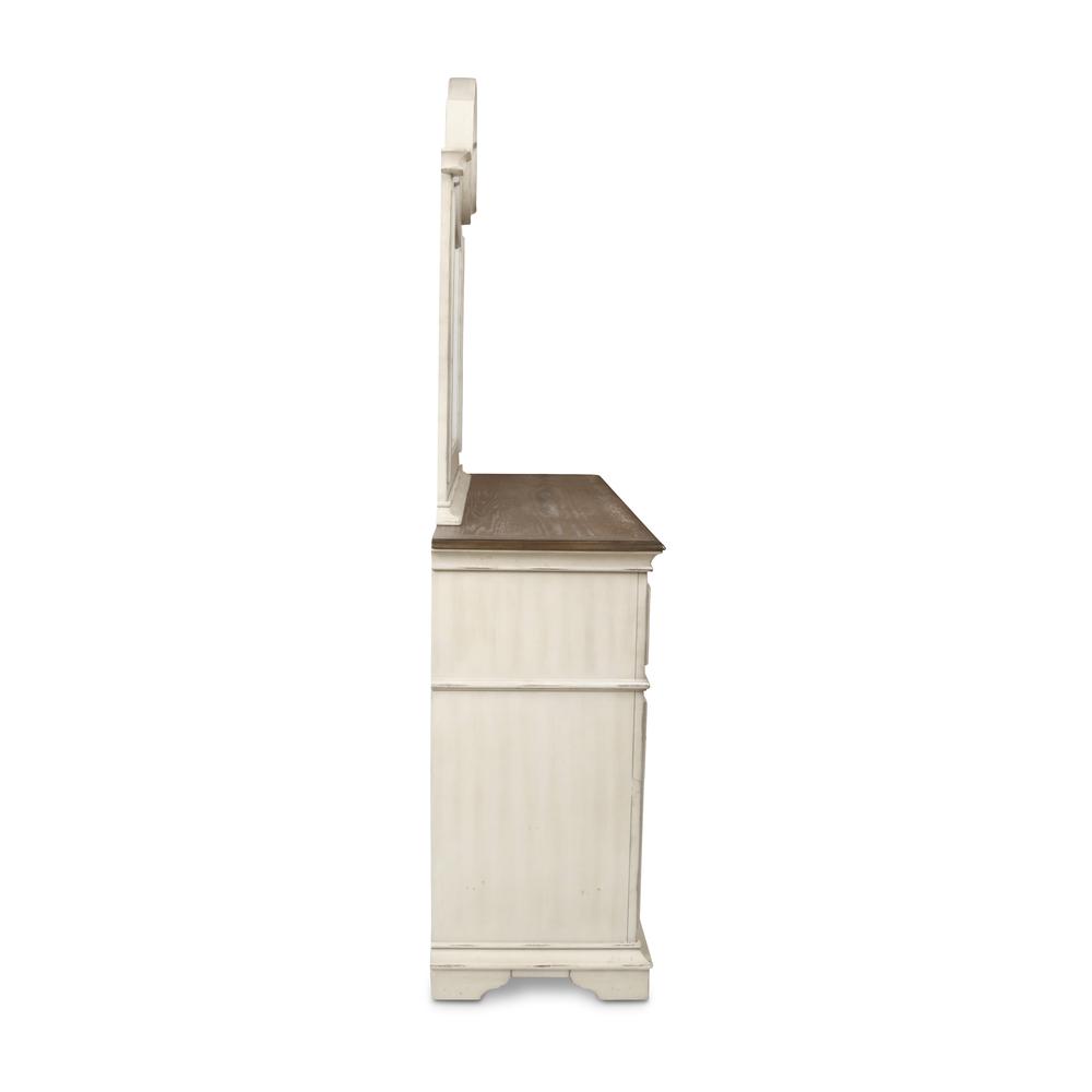 Furniture Anastasia 7-Drawer Solid Wood Dresser in Antique White