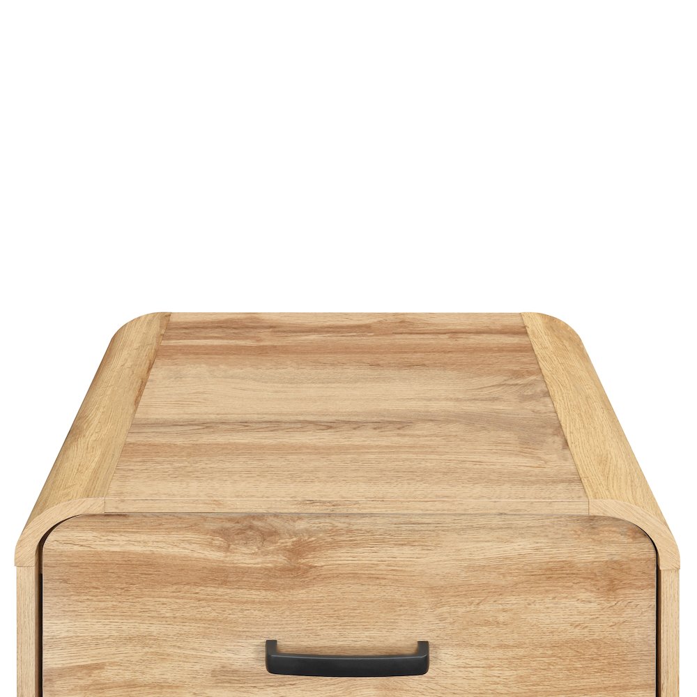 New Classic Furniture Rowan Wood 1-Drawer End Table in Natural/Beige (Set of 2)