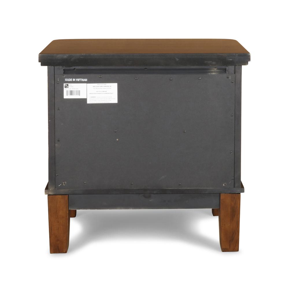 Furniture Cagney Solid Wood 2-Drawer Nightstand in Chestnut Brown