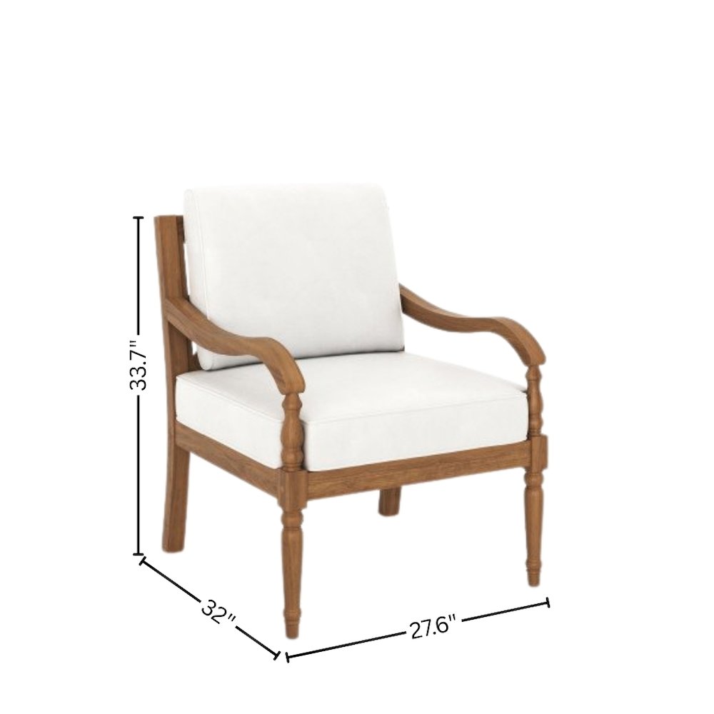 Patio Furniture Brown Wooden Deck Chairs Balcony Patio Dining Chairs Set of 2