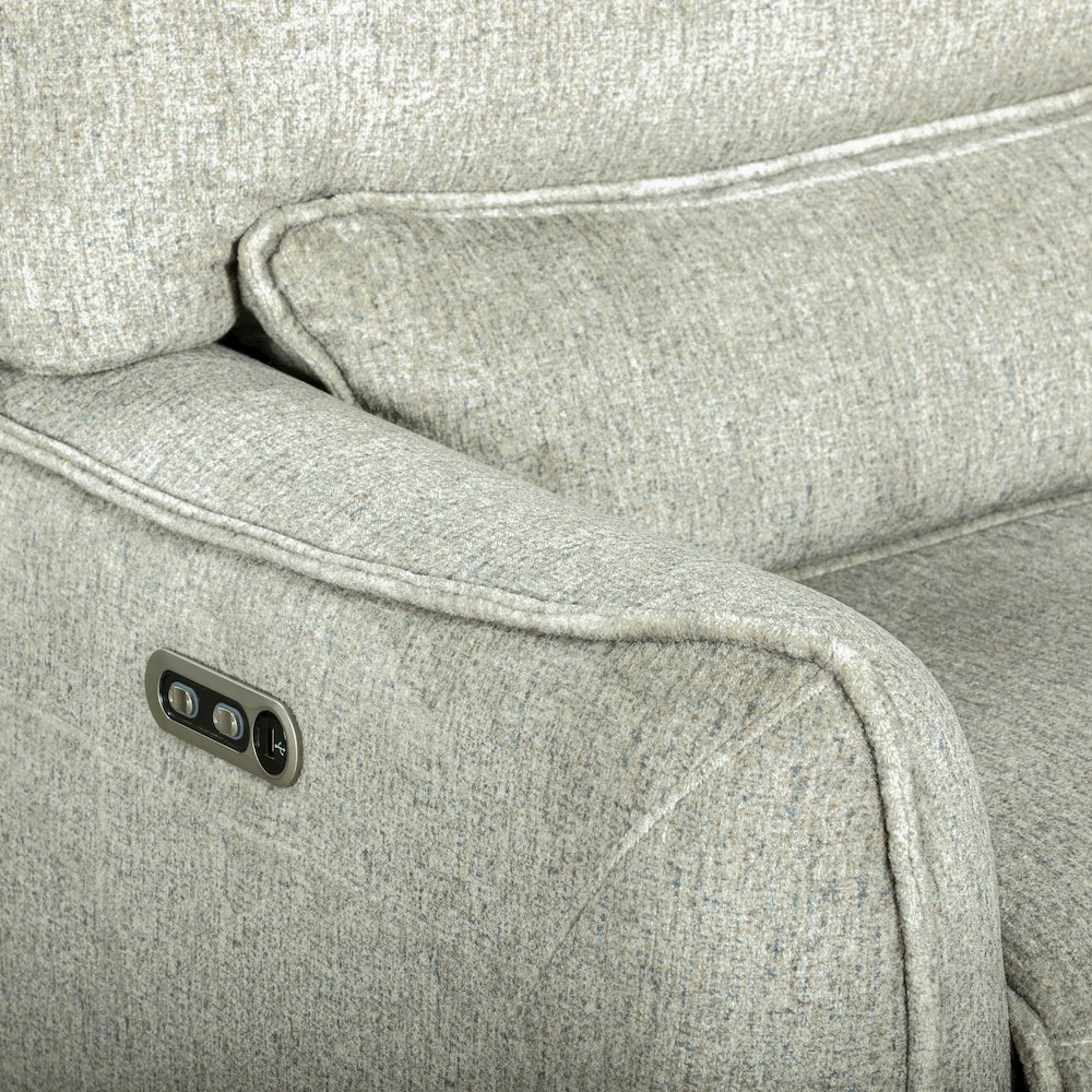 Remsen 3-Piece Polyester Fabric Power Sectional in Latte