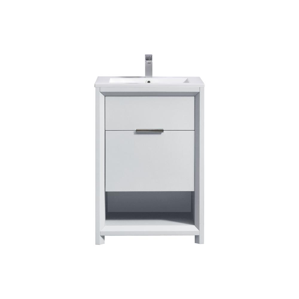 NUDO 24″ Modern bathroom Vanity in Gloss White Finish