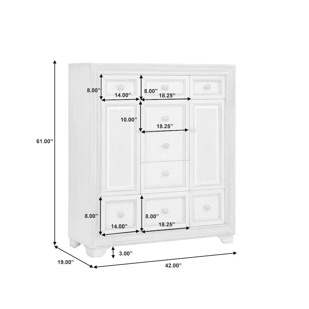 Camila 9 Drawer Door Chest