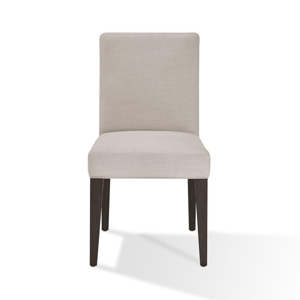 Modesto Upholstered Side Chair in Abalone Linen and French Roast, set of 2