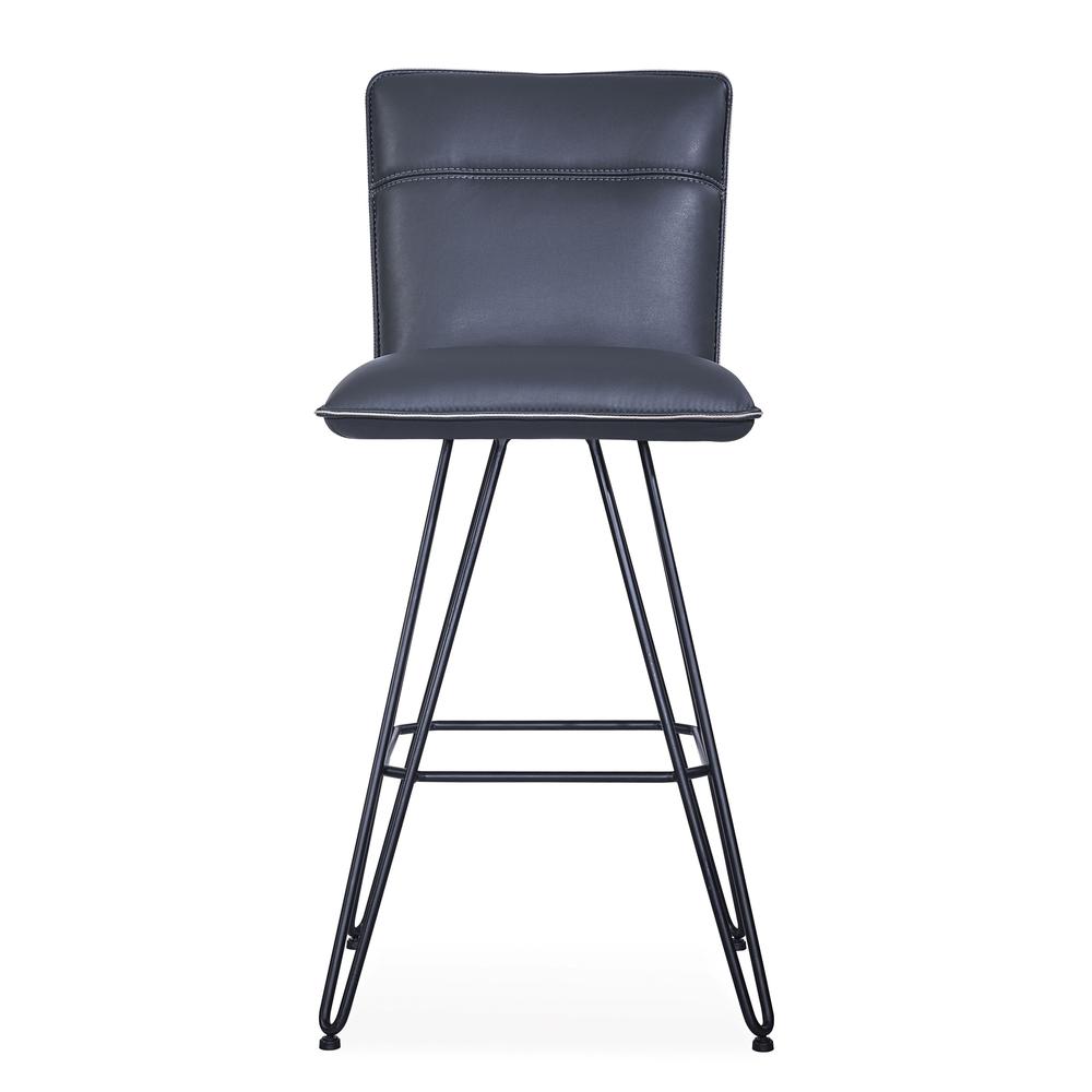 Demi Hairpin Leg Swivel Bar Stool in Cobalt, set of 2