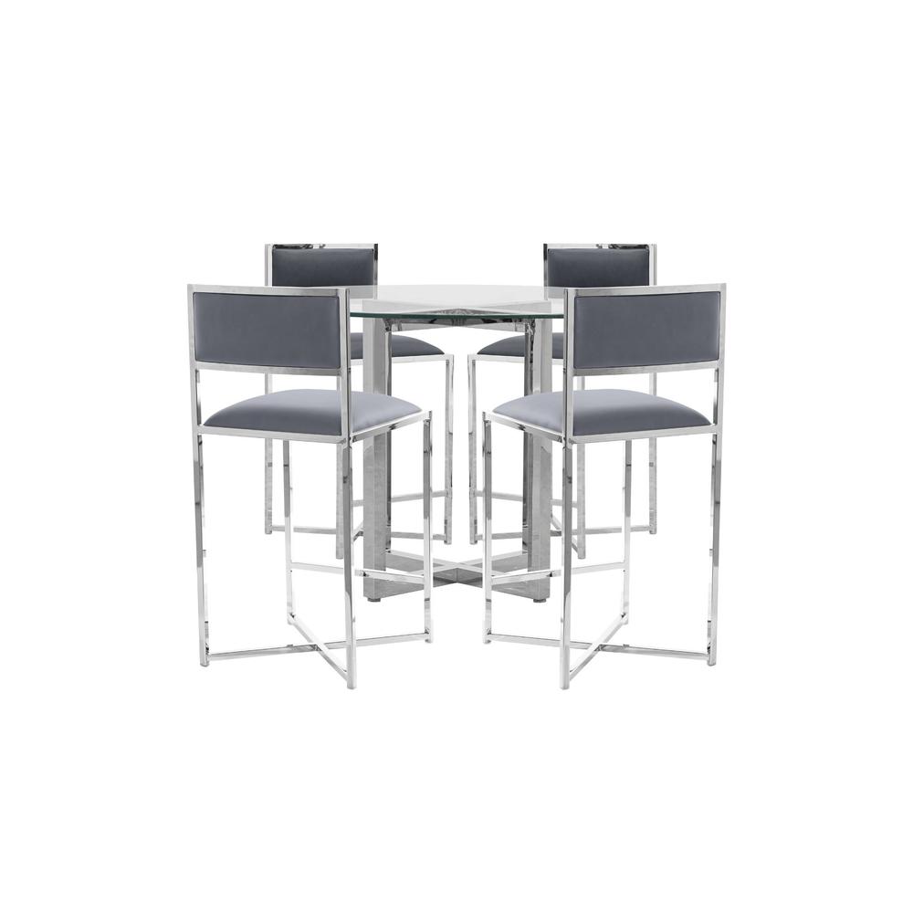 Amalfi X-Base Counter Stool in Cobalt, set of 2
