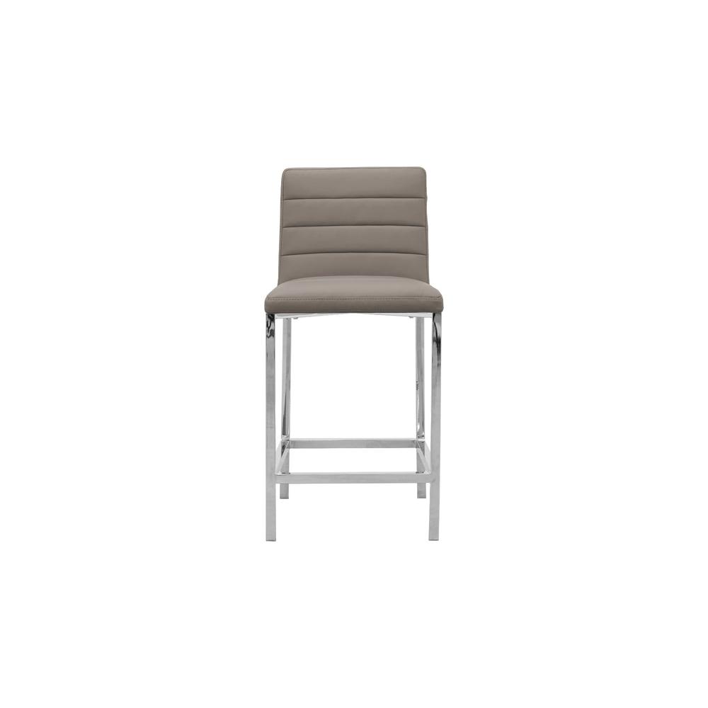 Amalfi Metal Back Counter Stool in Taupe, set of 2