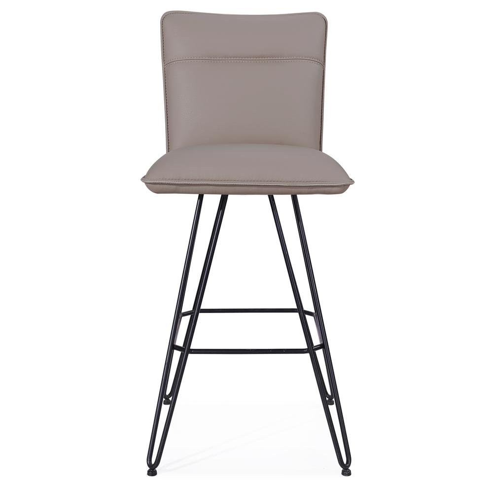 Demi Hairpin Leg Swivel Bar Stool in Taupe, set of 2