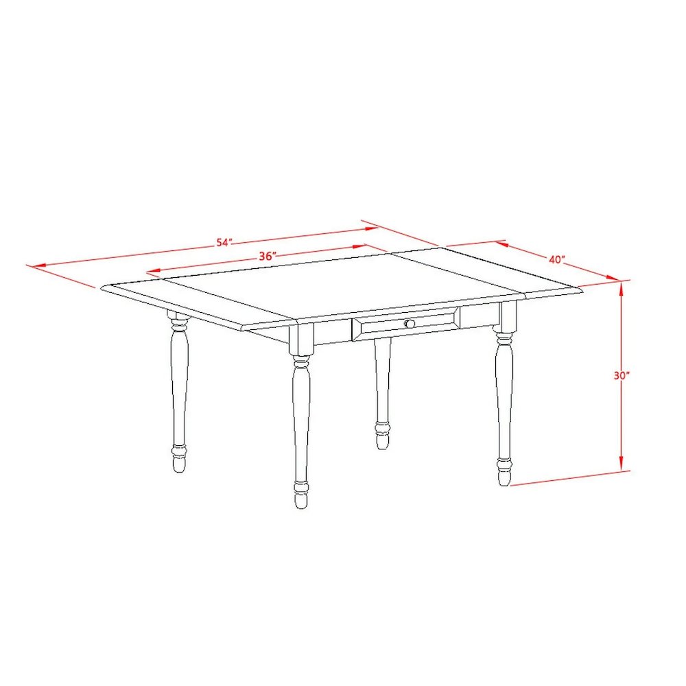 Dining Room Set Mahogany, MZDR5-MAH-01