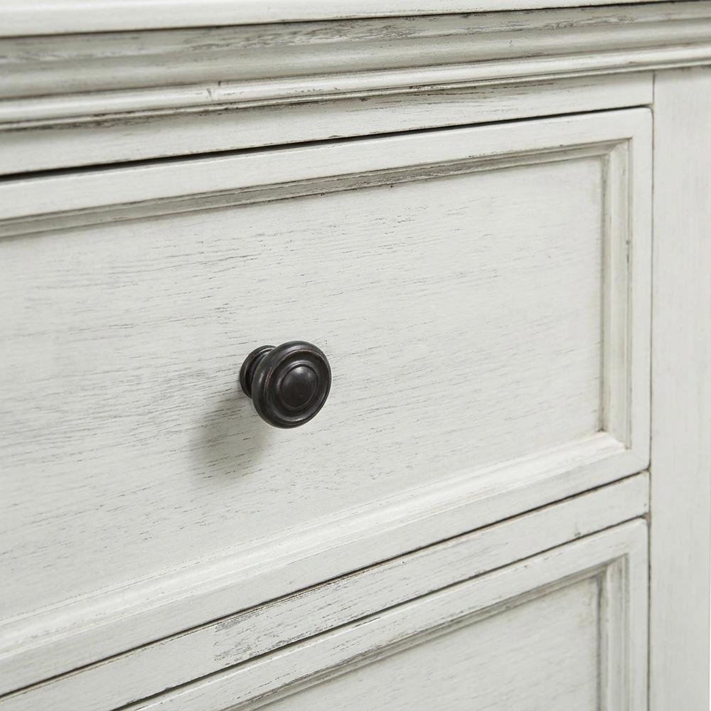 Traditional Wood Nightstand with Drawers for Bedroom Storage with Storage, White