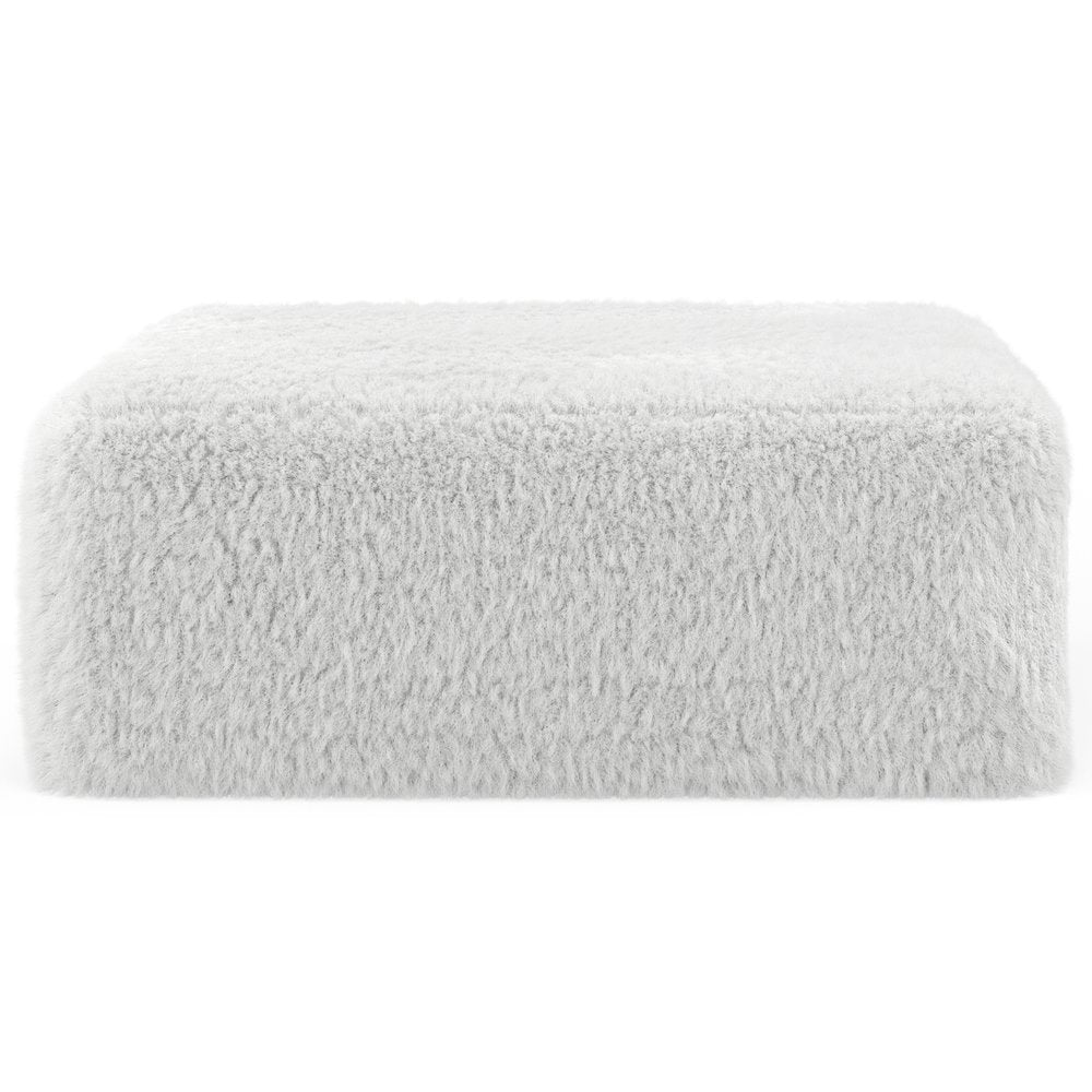 Snowball Cocktail Ottoman in White Color