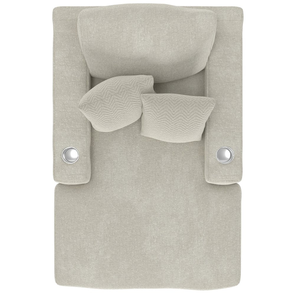 Cozy Chaise with USB Charging Ports in Beige Color
