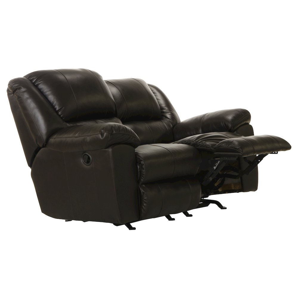 Transformer II Italian Leather Match Rocking Reclining Loveseat