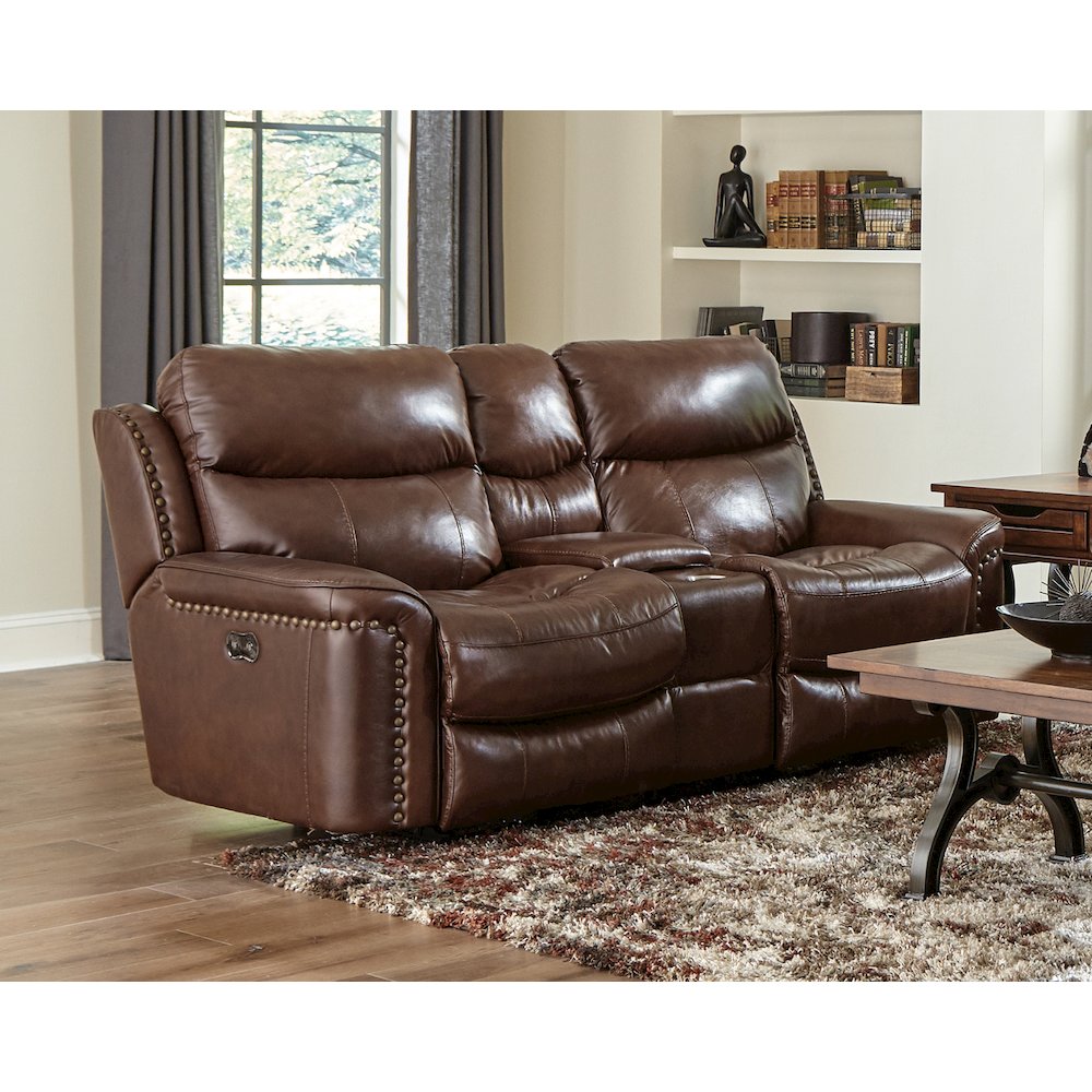 Ceretti Power Reclining Console Loveseat