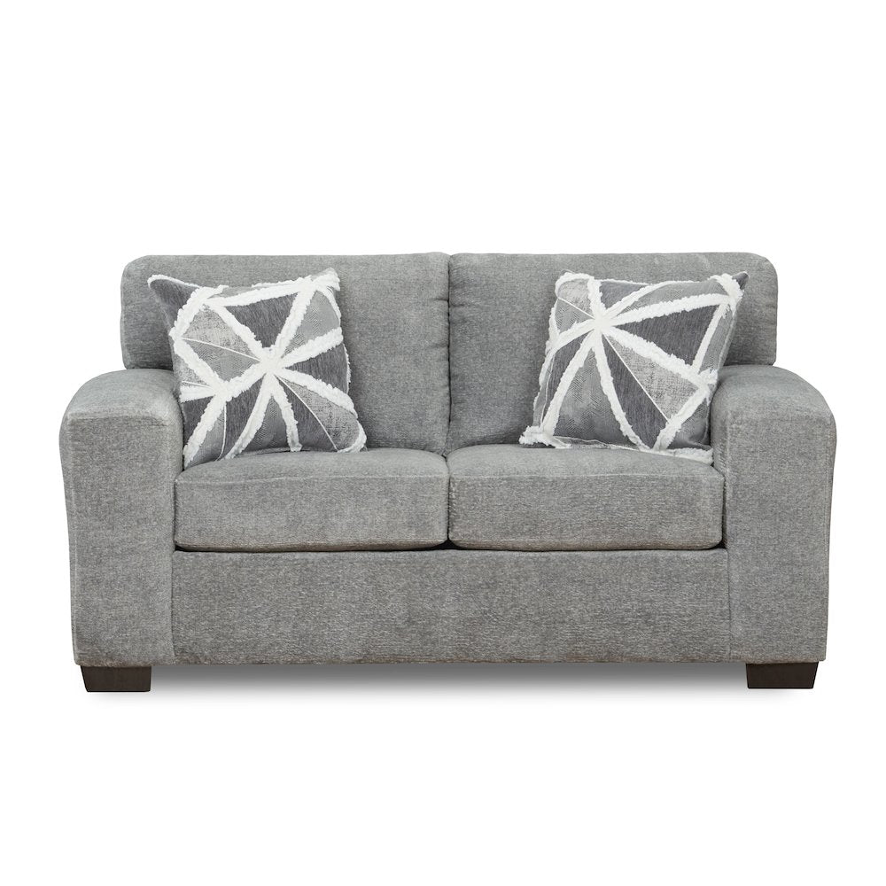 Arden Living Room Chenille Upholstered Loveseat, Posh Gray