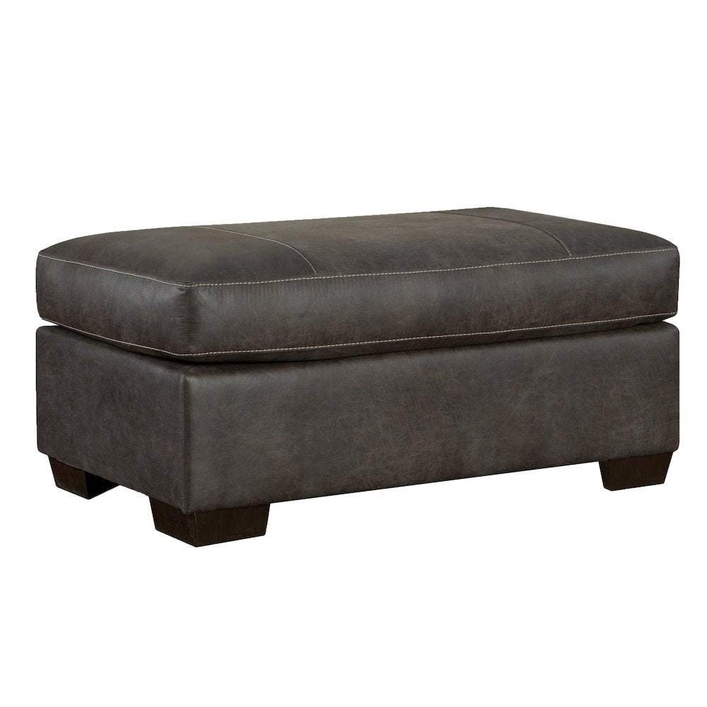 Tirana Contemporary Fabric Cocktail Ottoman in Sequoia Ash