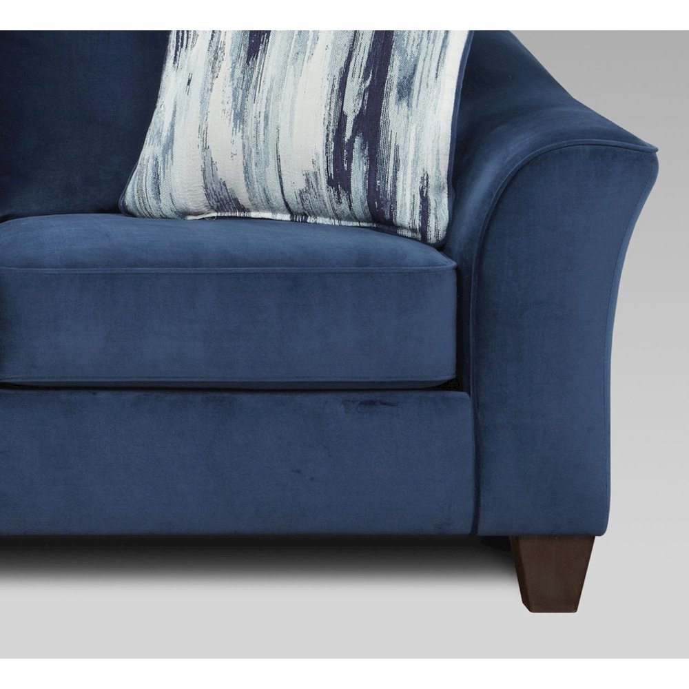 Camero Fabric Pillowback Chair in Navy Blue