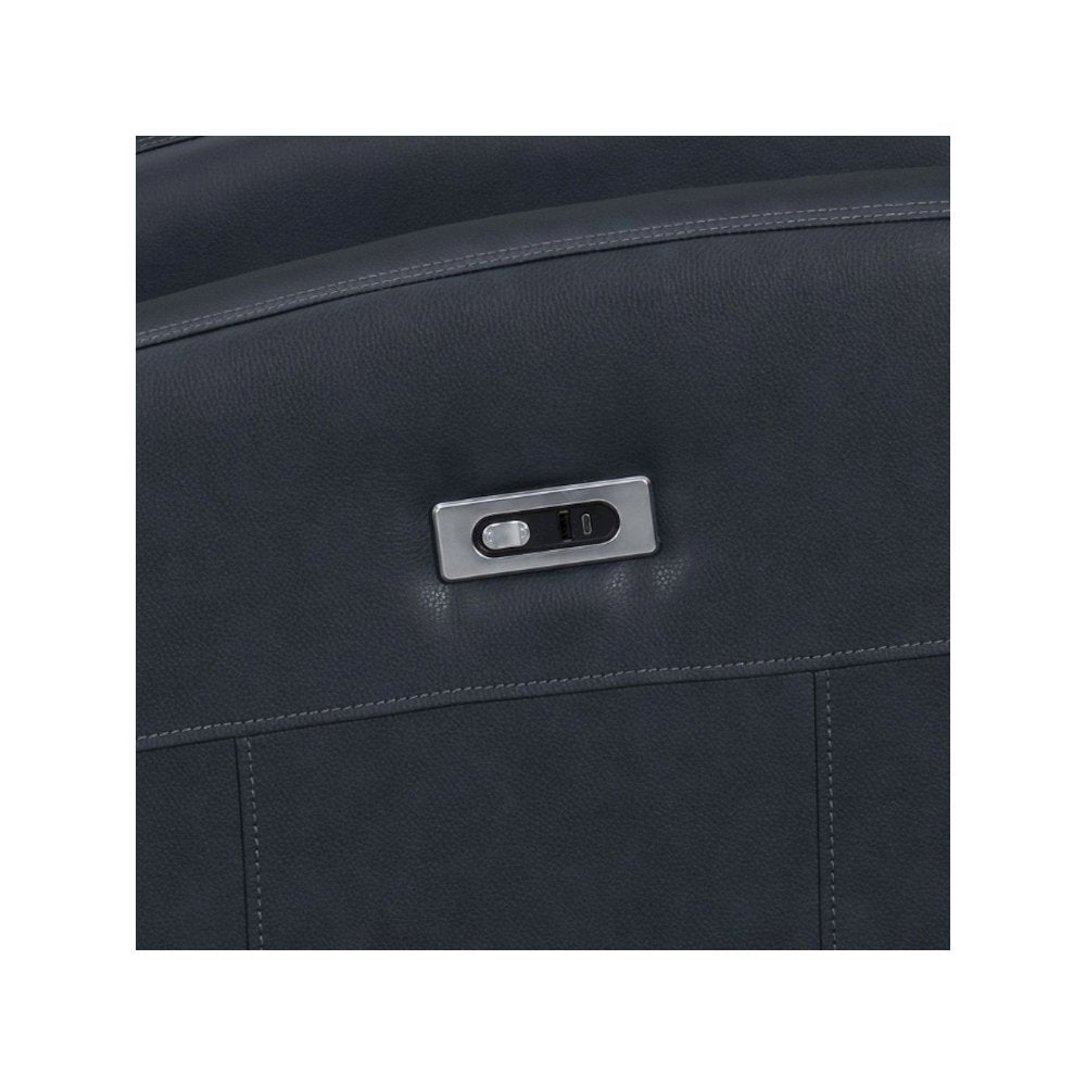 Noah Leather Power Recliner Arm Chair with One-Touch Electric Charging Port