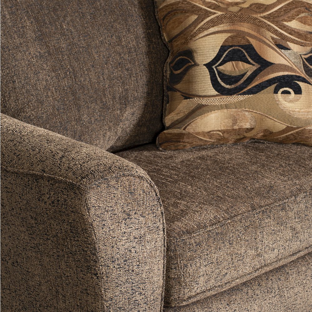 Camero Cafe Fabric Accent Chair and Ottoman Set